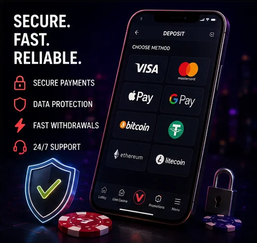 Мобилна версия на vavada казино, показана на смартфон с отворена слот игра